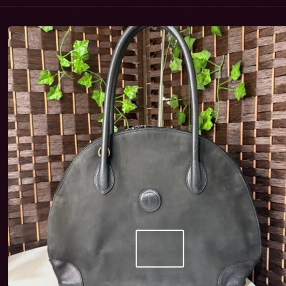 Very Rare Gucci Black Nubuck Leather M/L Vintage bag with COA EUC - Picture 1 of 11